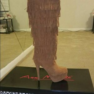 Brand New Fringed Heel Boots